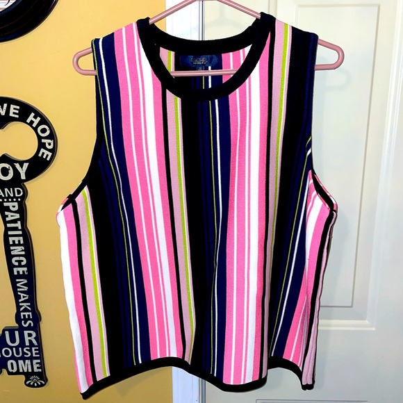 Beautiful Multi Colour Striped SleevelessTop - Picture 6 of 8